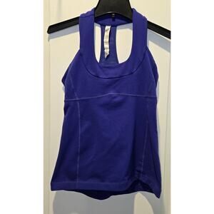 Lululemon Scoop Neck mesh T Back Tank Top purple sz 6